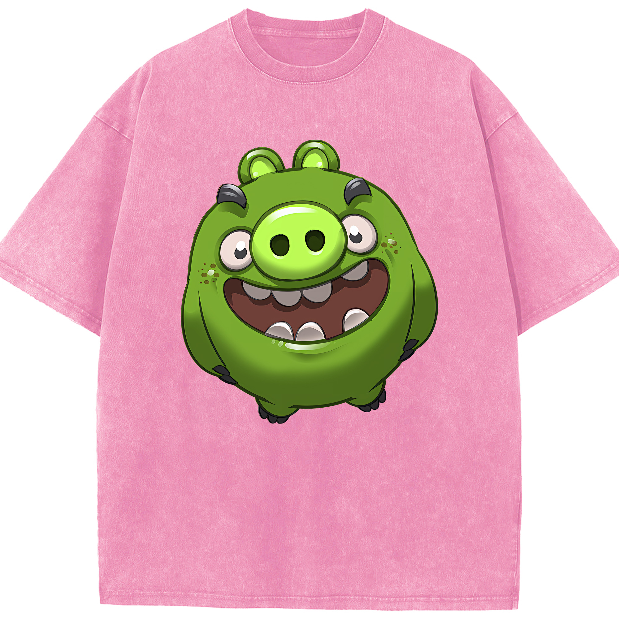 （画像用） Angry Birds アングリーバード 綿100% ヴィンテージ風 半袖Tシャツ（フロントプリント）